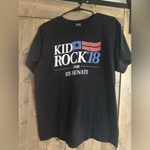 Kid Rock ’18 for U.S. Senate Graphic Tee – Black (XL, Made in USA)